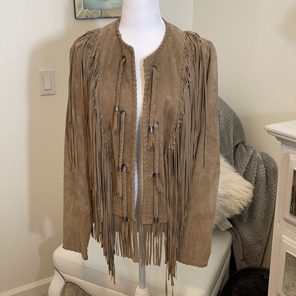 Tan Fringe Jacket